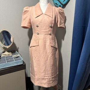 NEW! Elegant Peach vintage Dress perfect for winter